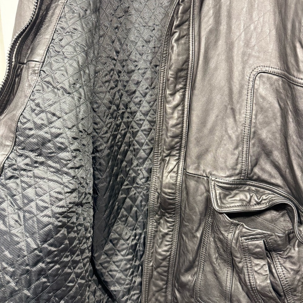 Today's Man Classic Collection Size Small Men’s Black Leather Jacket - Picture 5 of 16